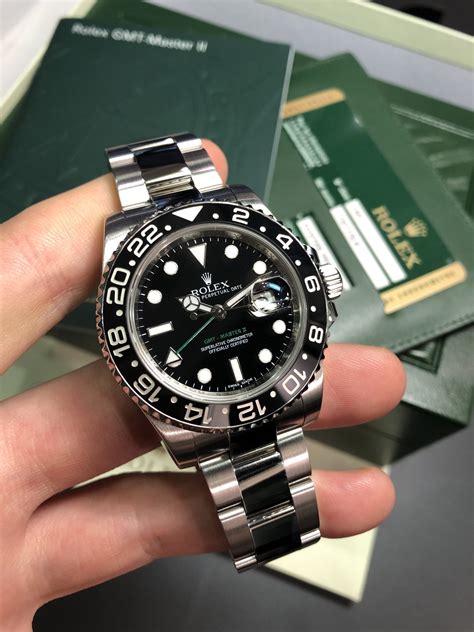 black rolex gmt ii stainless|Rolex gmt black and gray.